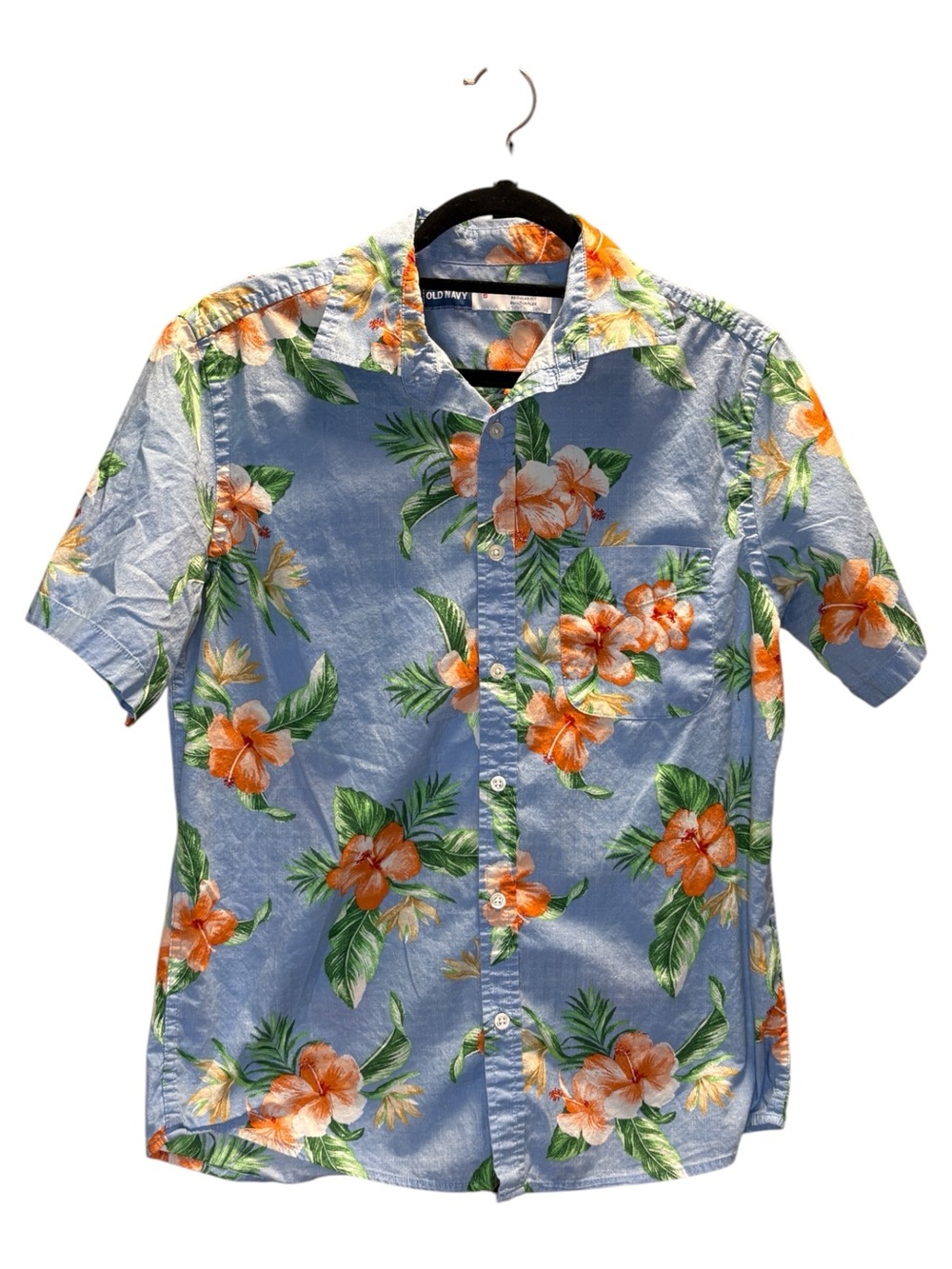 Old Navy Light Everyday shirt regular fit Floral Short-Sleeve Button-Down Shirt